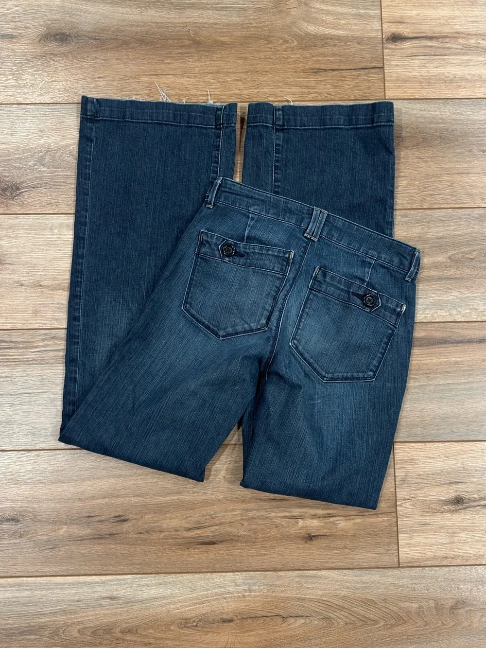 GAP Vintage 2009 Retro Y2k Low-rise Flared Cotton Trouser Jeans | Size 0